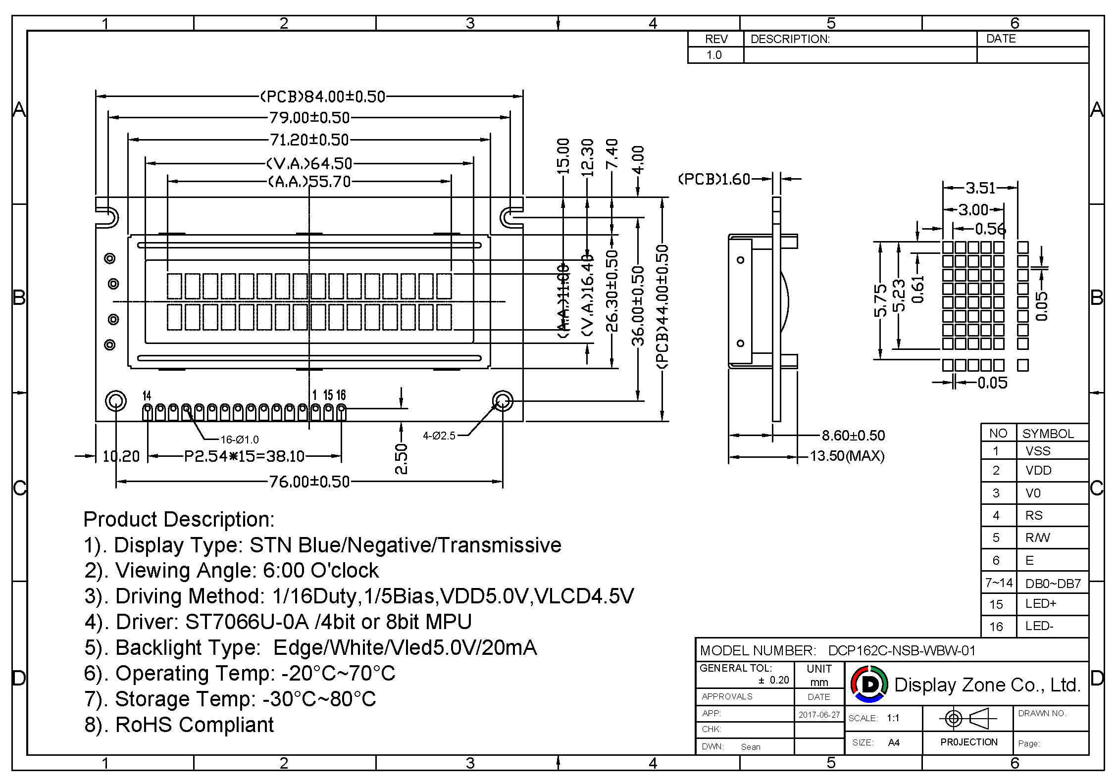 DCP162C drawing