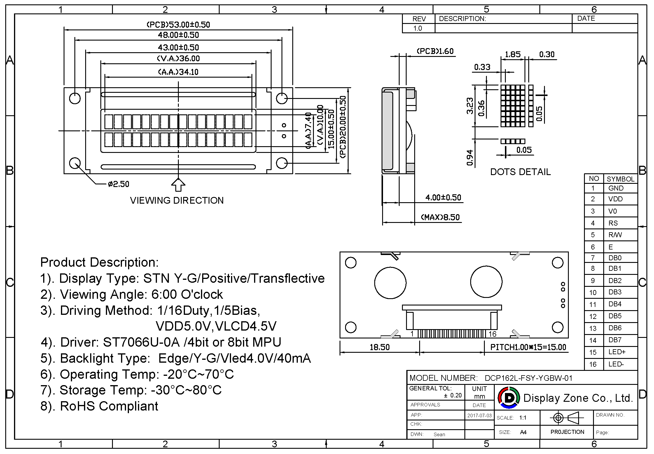 DCP162L drawing