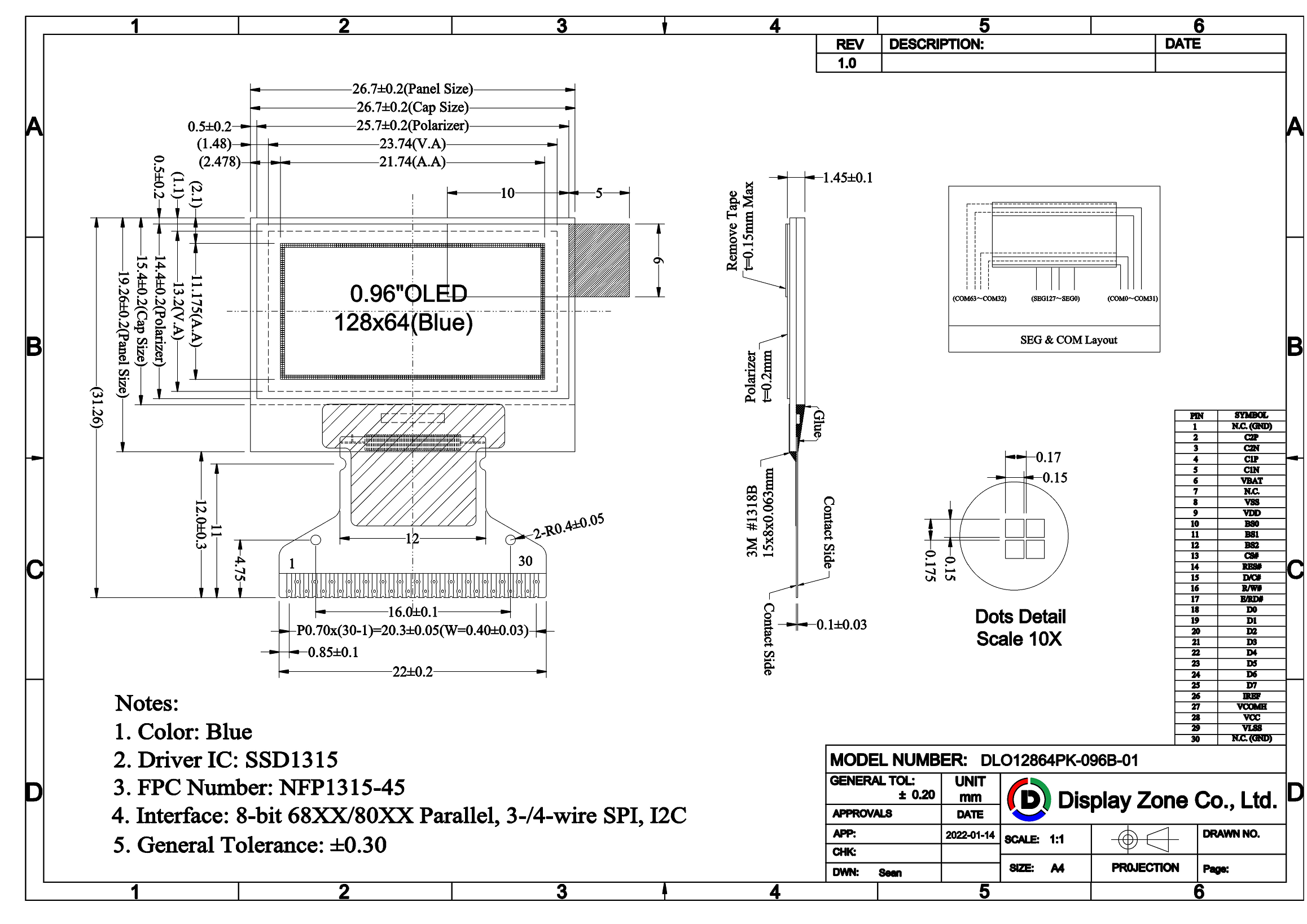 DLO12864PK-096B-01 drawing